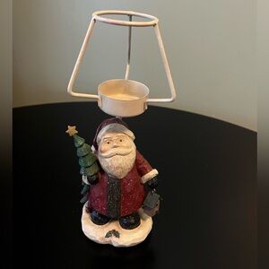 Santa Claus Christmas Tree Birdhouse Tealight Candle Holder Home Decor Accent